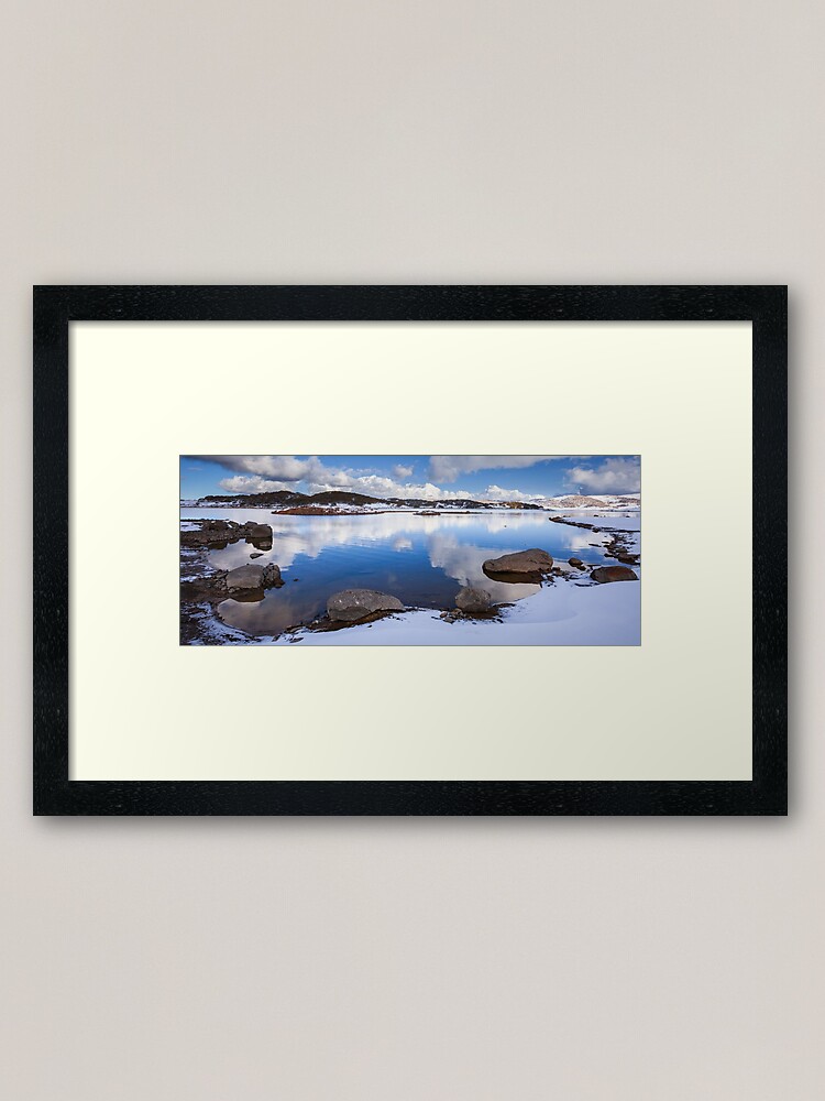Thumbnail 1 of 7, Framed Art Print, Rocky Valley Pondage, Falls Creek, Australia designed and sold by Chockstone.