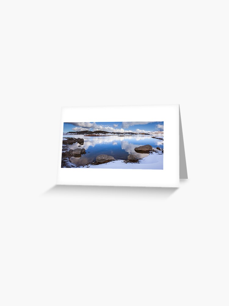 Thumbnail 1 of 2, Greeting Card, Rocky Valley Pondage, Falls Creek, Australia designed and sold by Chockstone.