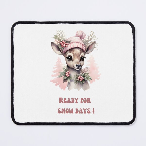 Item preview, Pink Deer with cap waiting for Snow Days designed and sold by M1234s.