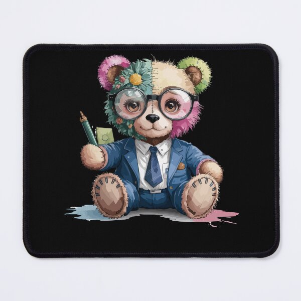 Item preview, bear with eyeglass genius teddy designed and sold by What you are is Beautiful.