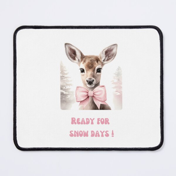 Item preview, Pink Deer with bowtie waiting for Snow Days designed and sold by M1234s.