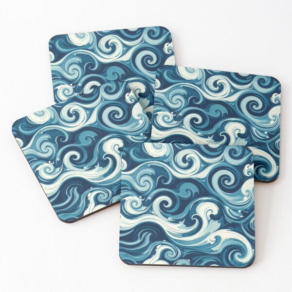 Item preview, Ocean Wave Spirals designed and sold by RebelPaintBrush.