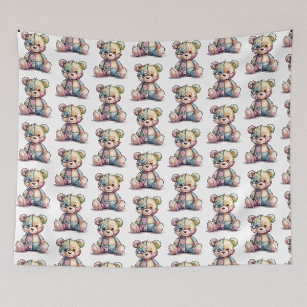 Item preview, nonchalant -  teddy bear floral designed and sold by What you are is Beautiful.