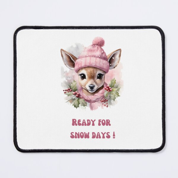 Item preview, Pink Deer with shawl and hat waiting for Snow Days designed and sold by M1234s.