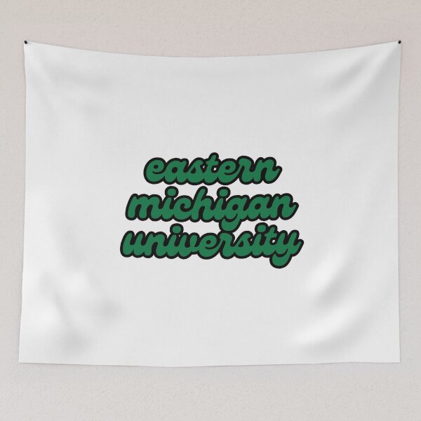 Item preview, green cursive retro eastern michigan university - emu designed and sold by jessicaleah15.