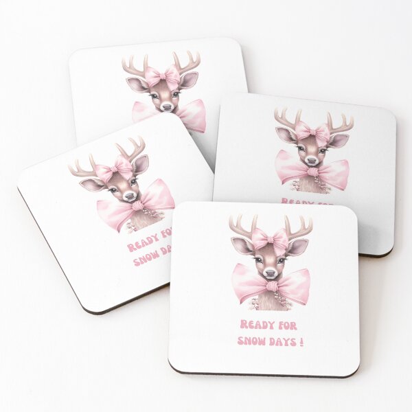 Item preview, Pink Deer with two bowties waiting for Snow Days designed and sold by M1234s.
