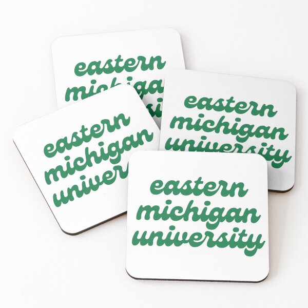 Item preview, white and green cursive retro eastern michigan university - emu designed and sold by jessicaleah15.