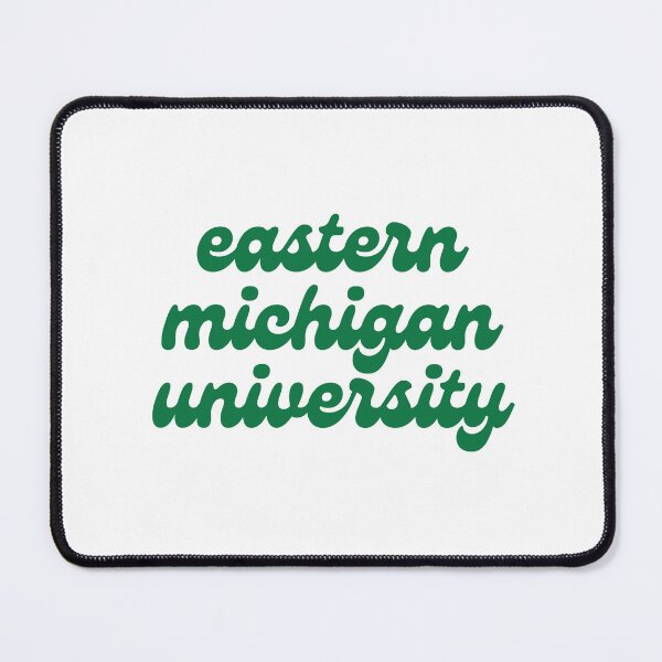 Item preview, white and green cursive retro eastern michigan university - emu designed and sold by jessicaleah15.
