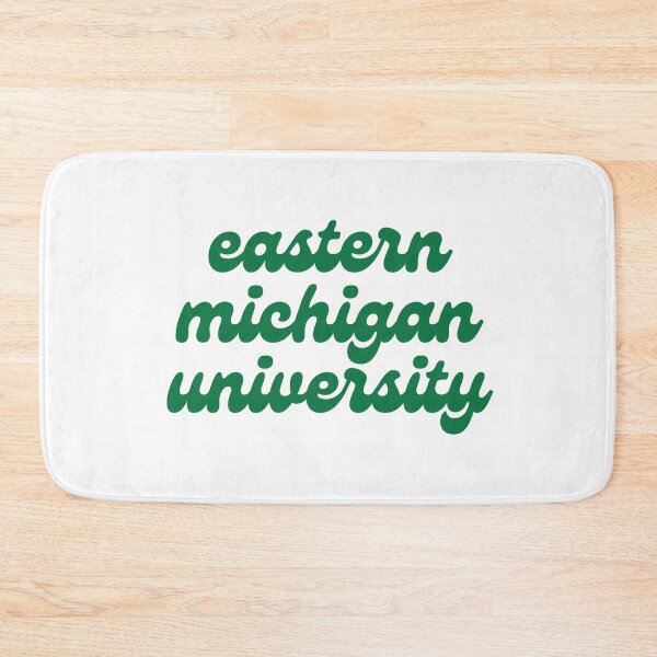 Item preview, white and green cursive retro eastern michigan university - emu designed and sold by jessicaleah15.