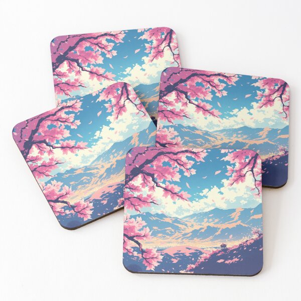Item preview, Beautiful Sakura Hill With Mountain View designed and sold by CriaCreative.
