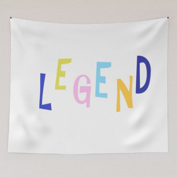 Item preview, Colorful Multicolored Lettering Spelling Legend on White Background designed and sold by Beautiful art store.