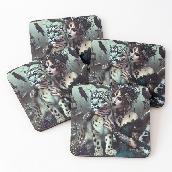 Item preview, AI generated princess with snow leopard designed and sold by AI-this-is-AI.