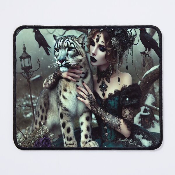 Item preview, AI generated princess with snow leopard designed and sold by AI-this-is-AI.