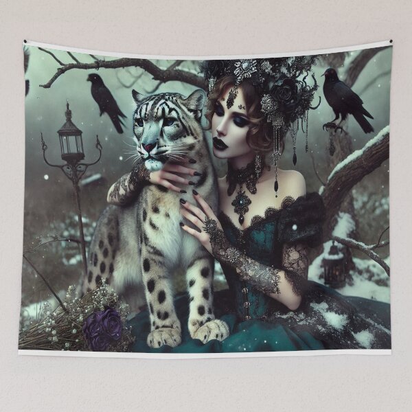 Item preview, AI generated princess with snow leopard designed and sold by AI-this-is-AI.