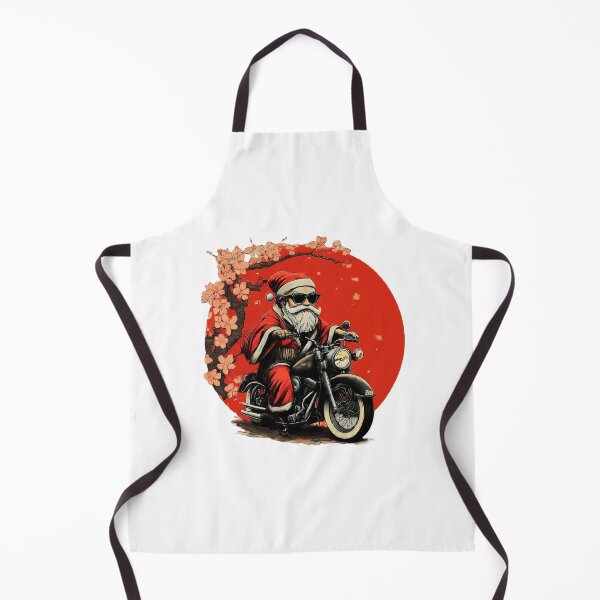 Item preview, Santa Claus Motorcycle Rider , Cool Santa Ride with Sakura Blossoms , Fun Christmas Graphic for Bikers designed and sold by Indyadizine.