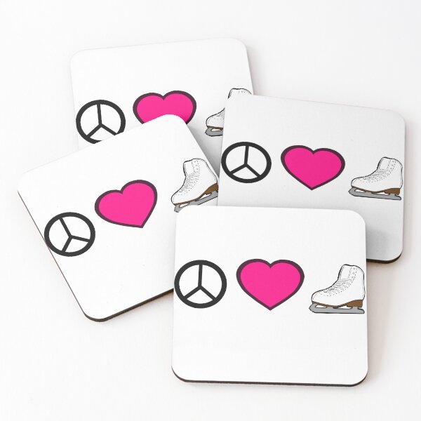 Item preview, Peace Love and Figure Skating - Bright Fuchsia  designed and sold by PD-Skating.