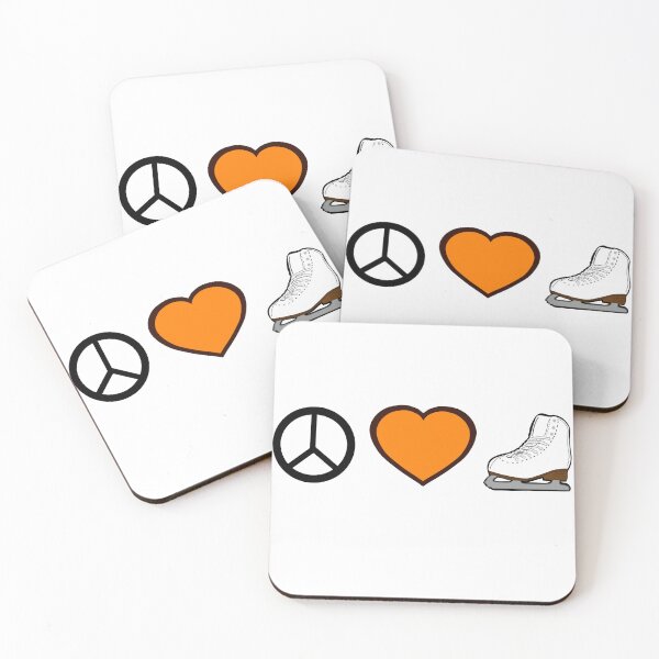 Artikelvorschau, Frieden, Liebe und Eiskunstlauf Orange entworfen und verkauft von Purposely Designed.