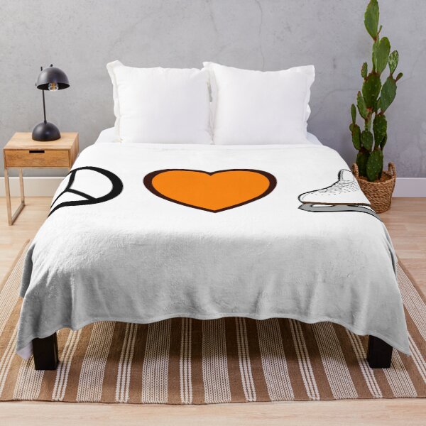 Item preview, Peace Love and Figure Skating Orange designed and sold by Purposely Designed.