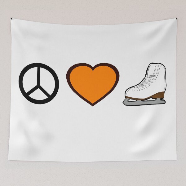Item preview, Peace Love and Figure Skating Orange designed and sold by PD-Skating.