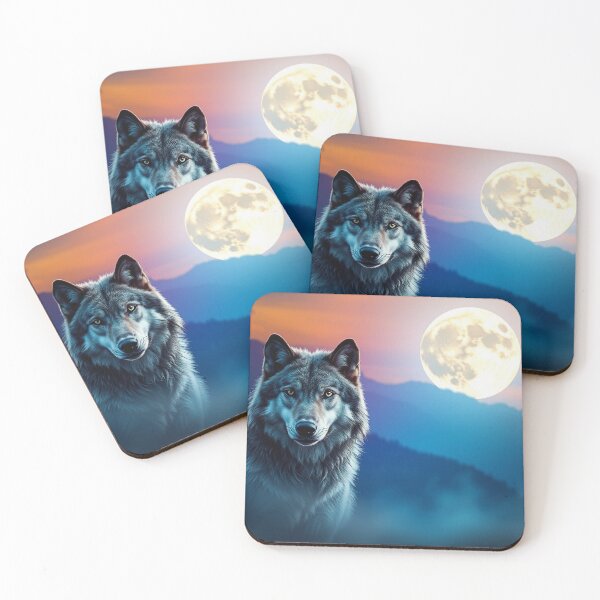 Item preview, Grey Wolf and Super Moon designed and sold by Skye Ryan-Evans.