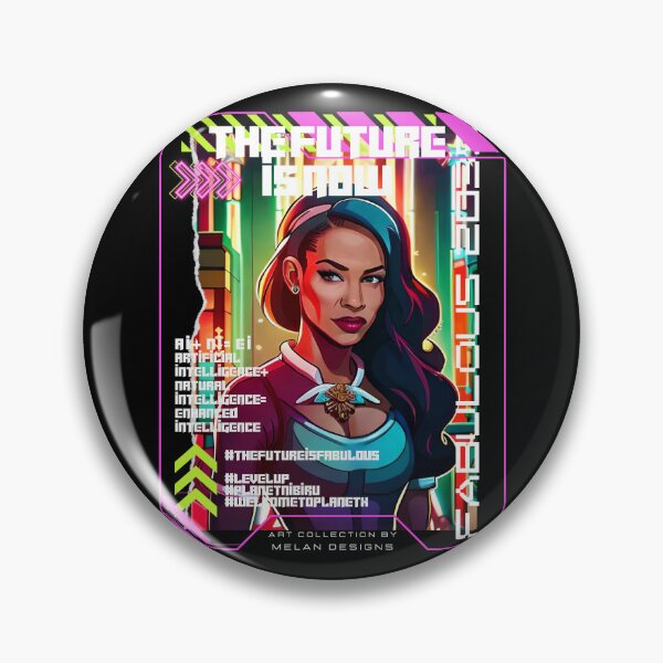Item preview, The Future Is Now Fabulous Cyberpunk Woman Futuristic  designed and sold by Melan Designs.