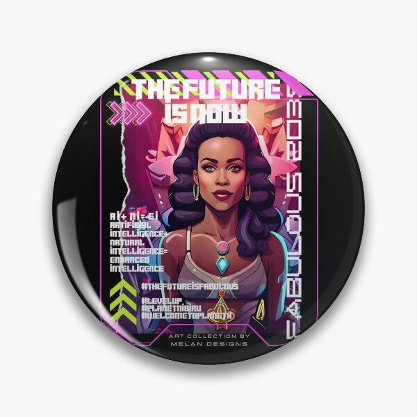 Item preview, Fabulous Futuristic Cyberpunk Woman The Future Is Now  designed and sold by Melan Designs.