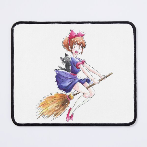 Item preview, Kiki's Delivery service + Jiji cat Watercolor fan art painting (Foxpuar) designed and sold by Foxpuar.