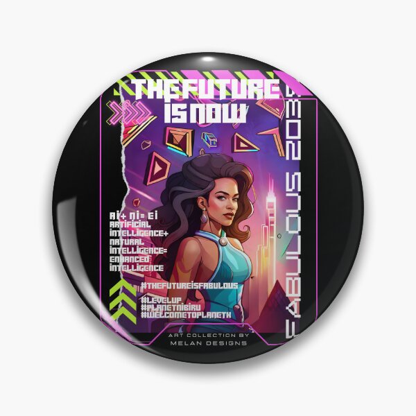 Item preview, The Future Is Now Fabulous Woman Cyberpunk Futuristic  designed and sold by Melan Designs.