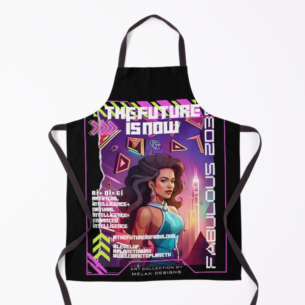 Item preview, The Future Is Now Fabulous Woman Cyberpunk Futuristic designed and sold by Melan Designs.