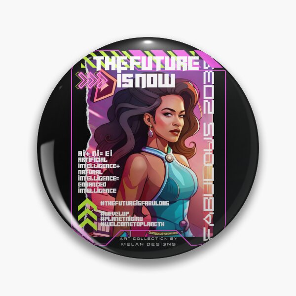 Item preview, Fabulous Futuristic Cyberpunk Woman The Future Is Now  designed and sold by Melan Designs.