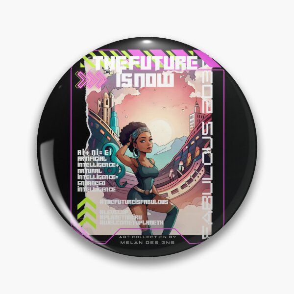Item preview, The Future Is Now Fabulous Cyberpunk Futuristic Woman designed and sold by Melan Designs.