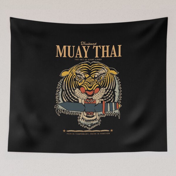 Item preview, Classic Muay Thai Tiger Tattoo designed and sold by KewaleeTee.
