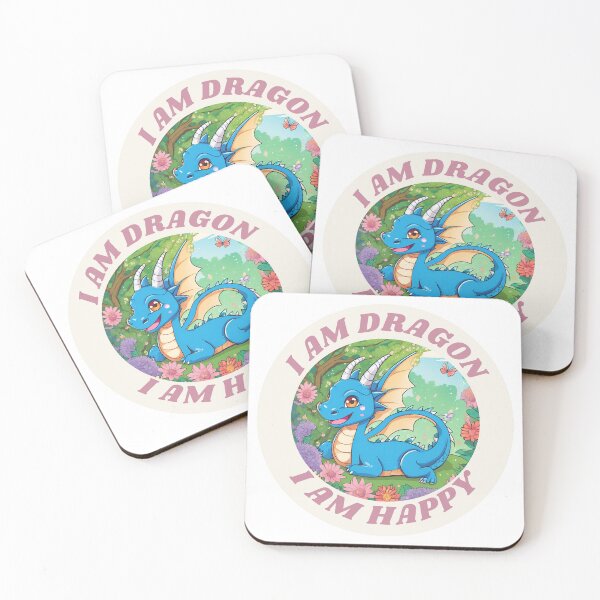 Item preview, Cute blue dragon, bright, smile and happy designed and sold by Vibes-vintage.