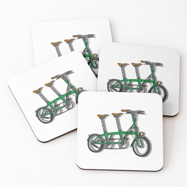 Item preview, Tandem Folding Bike - Green designed and sold by @p3p3ncil.