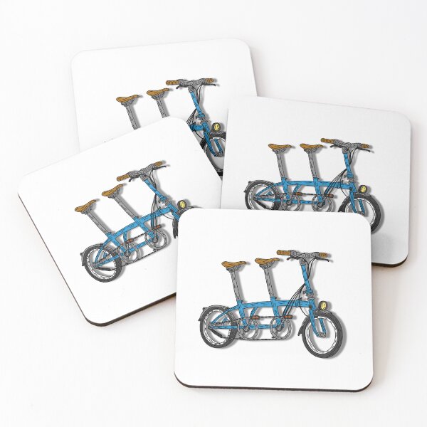 Item preview, Tandem Folding Bike - Blue designed and sold by @p3p3ncil.