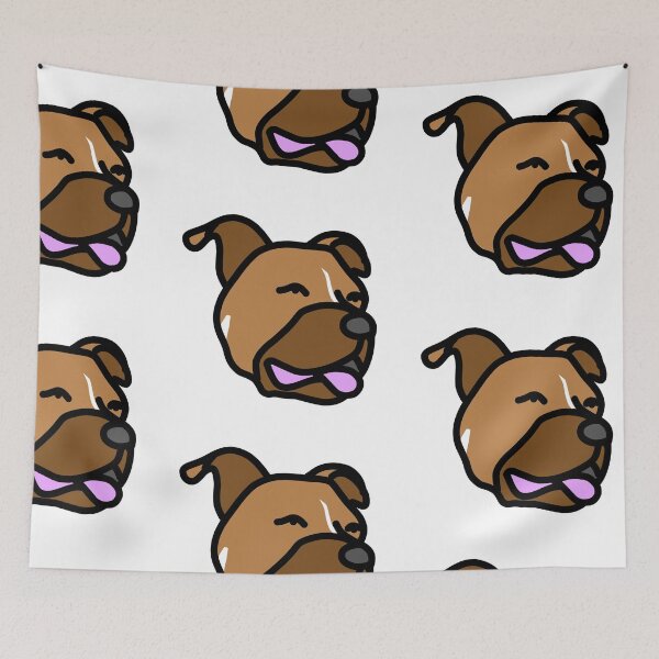 Item preview, Pitbull mix dog pop-art designed and sold by WhackoDesigns.