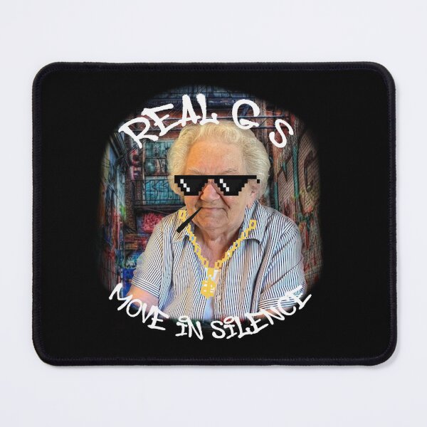 Item preview, Real G's Move In Silence Grandma (Black Shirt Version) designed and sold by Mthreepodcast.