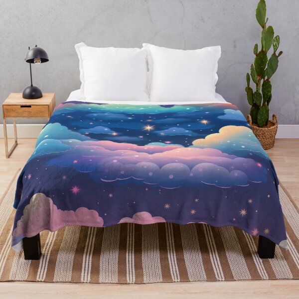 Item preview, Dreamy Pastel Stars and Clouds Pattern designed and sold by bubblegoth.
