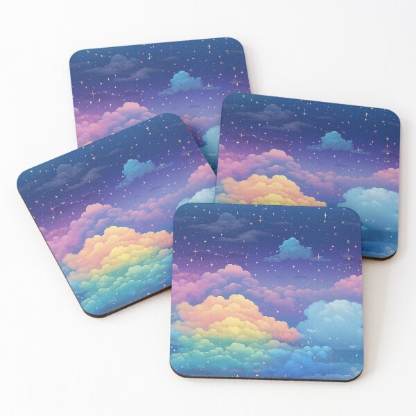 Item preview, Rainbow Night Clouds Pattern designed and sold by bubblegoth.