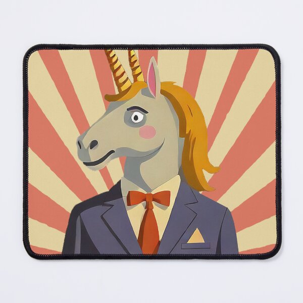 Item preview, Half Unicorn, Half Man Vintage Poster Inspired Original Digital Art designed and sold by paloozaparty.
