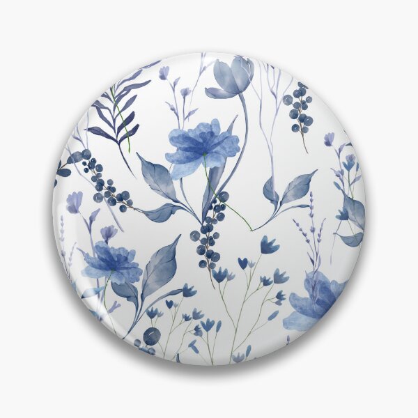 Item preview, Blue flower blooms with wild flowers designed and sold by NingningS.