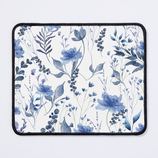 Item preview, Blue flower blooms with wild flowers designed and sold by NingningS.