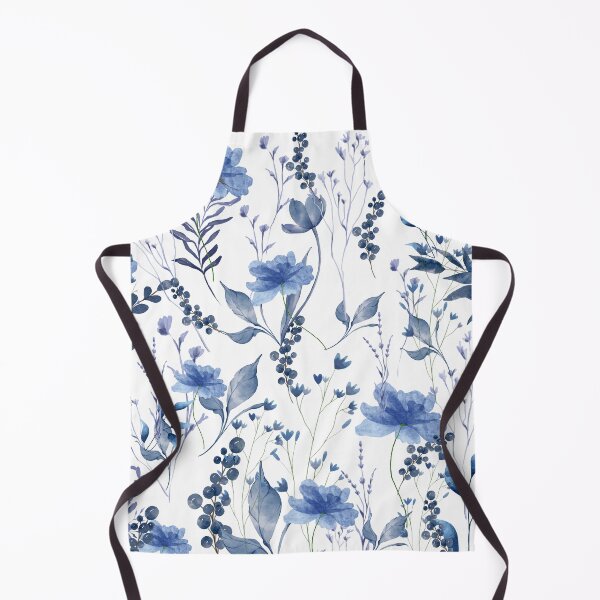 Item preview, Blue flower blooms with wild flowers designed and sold by NingningS.