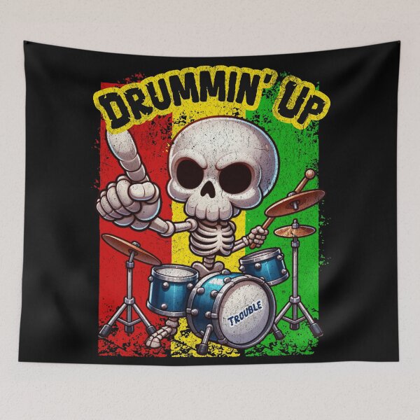 Item preview, Skeleton Musician : Drummin' Up Trouble designed and sold by Eksama Design.
