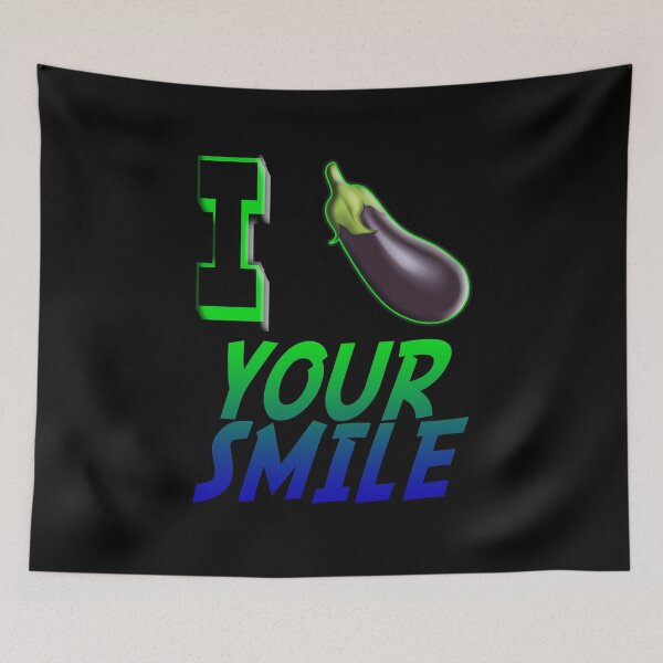 Item preview, FuctUp eggplant smile designed and sold by FuctUpShirt.