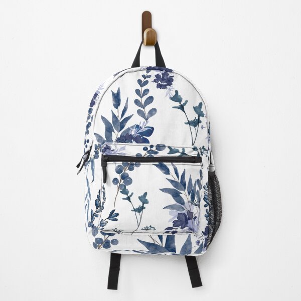 Item preview, Navy blue colour flowers and leaves created a beautiful wildflower pattern designed and sold by NingningS.