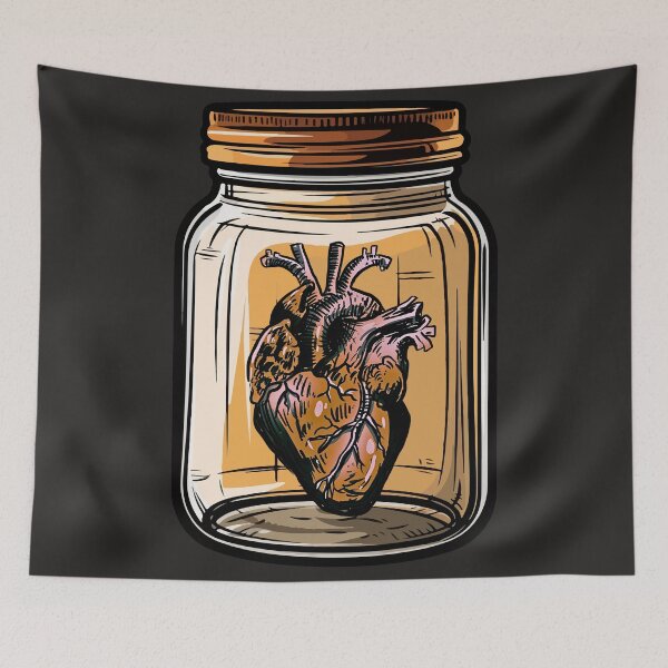 Item preview, Heart in a Glass Jar designed and sold by ArtsyTales.