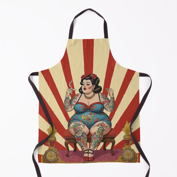 Item preview, Big Betty Tattooed Lady Vintage Freak Show Poster Inspired Original Digital Art designed and sold by paloozaparty.