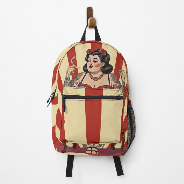 Item preview, Big Betty Tattooed Lady Vintage Freak Show Poster Inspired Original Digital Art designed and sold by paloozaparty.