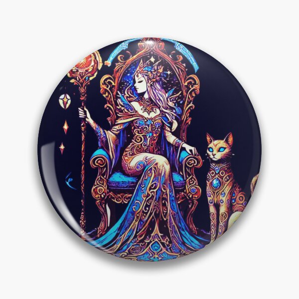 Item preview, Celestial Sorceress and Mystic Cat – Enchanted Fantasy Art Design designed and sold by CritterManiaUK.